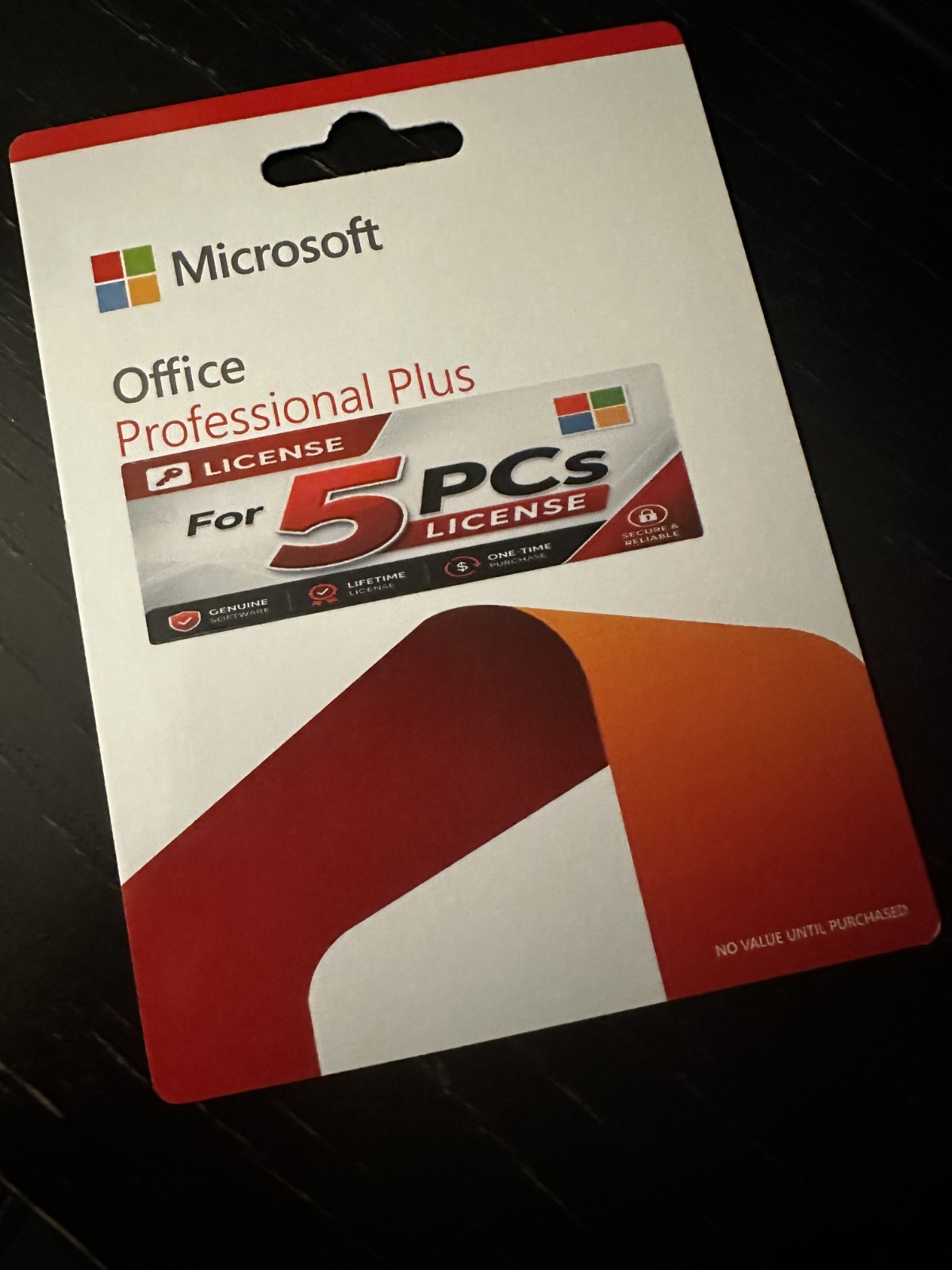 5 PCs Microsoft Office 2021 Professional Plus CARD New Sealed Retail Lifetime