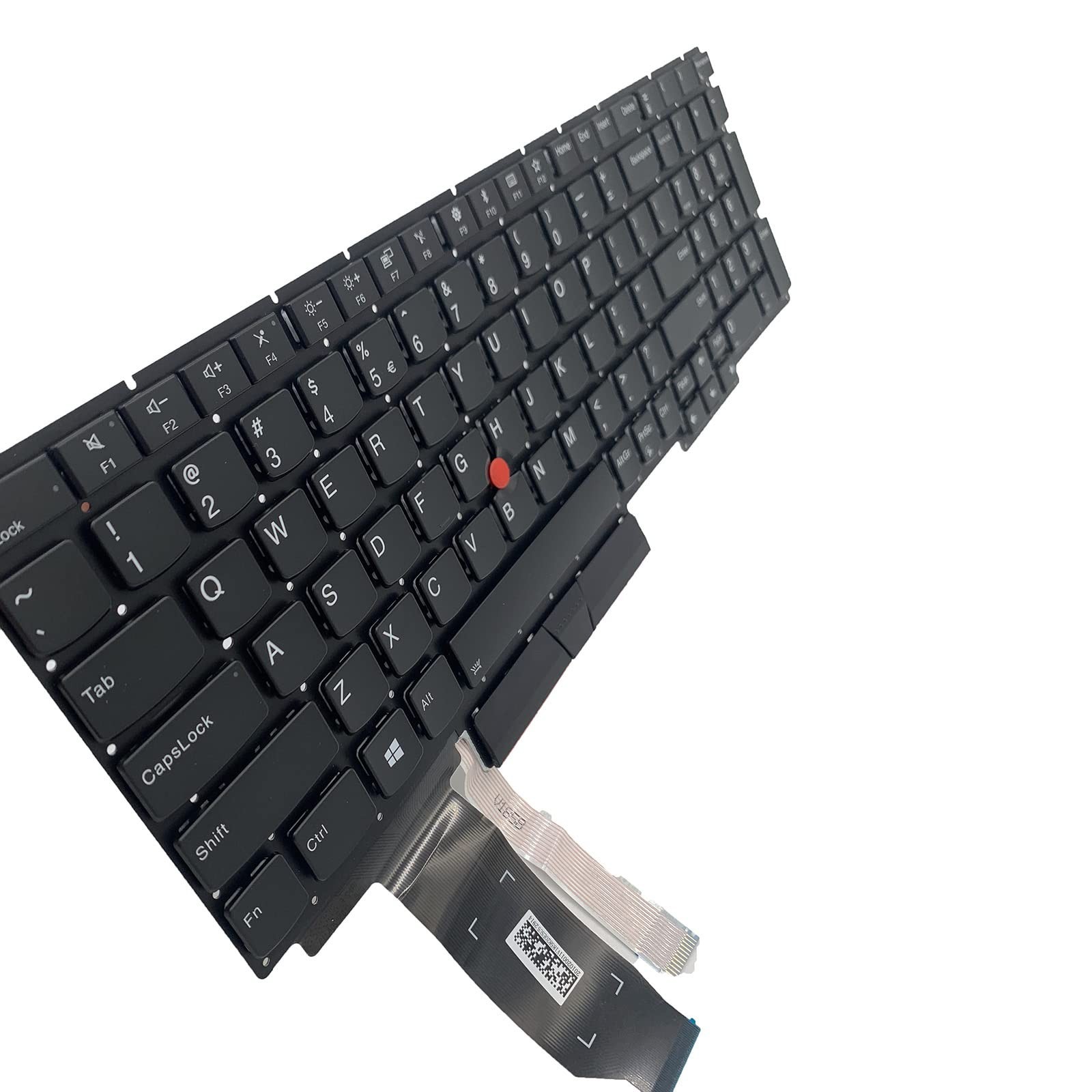 Backlit US Layout Replacement Keyboard for Lenovo ThinkPad E15 Gen 1 & 2, Black