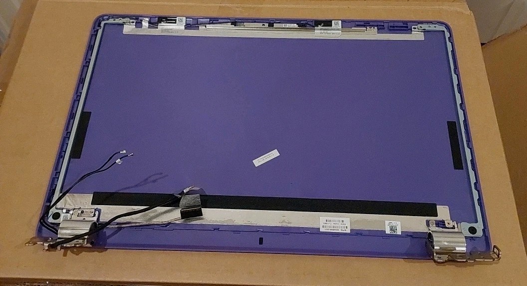 HP NOTEBOOK 15-BS188CL PURPLE BACK COVER – 924896-001 WITH CAM,HINGES,WIFI,CABLE