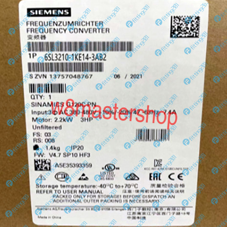 NEW SIEMENS INVERTER 6SL3210-1KE14-3AB2 6SL3 210-1KE14-3AB2