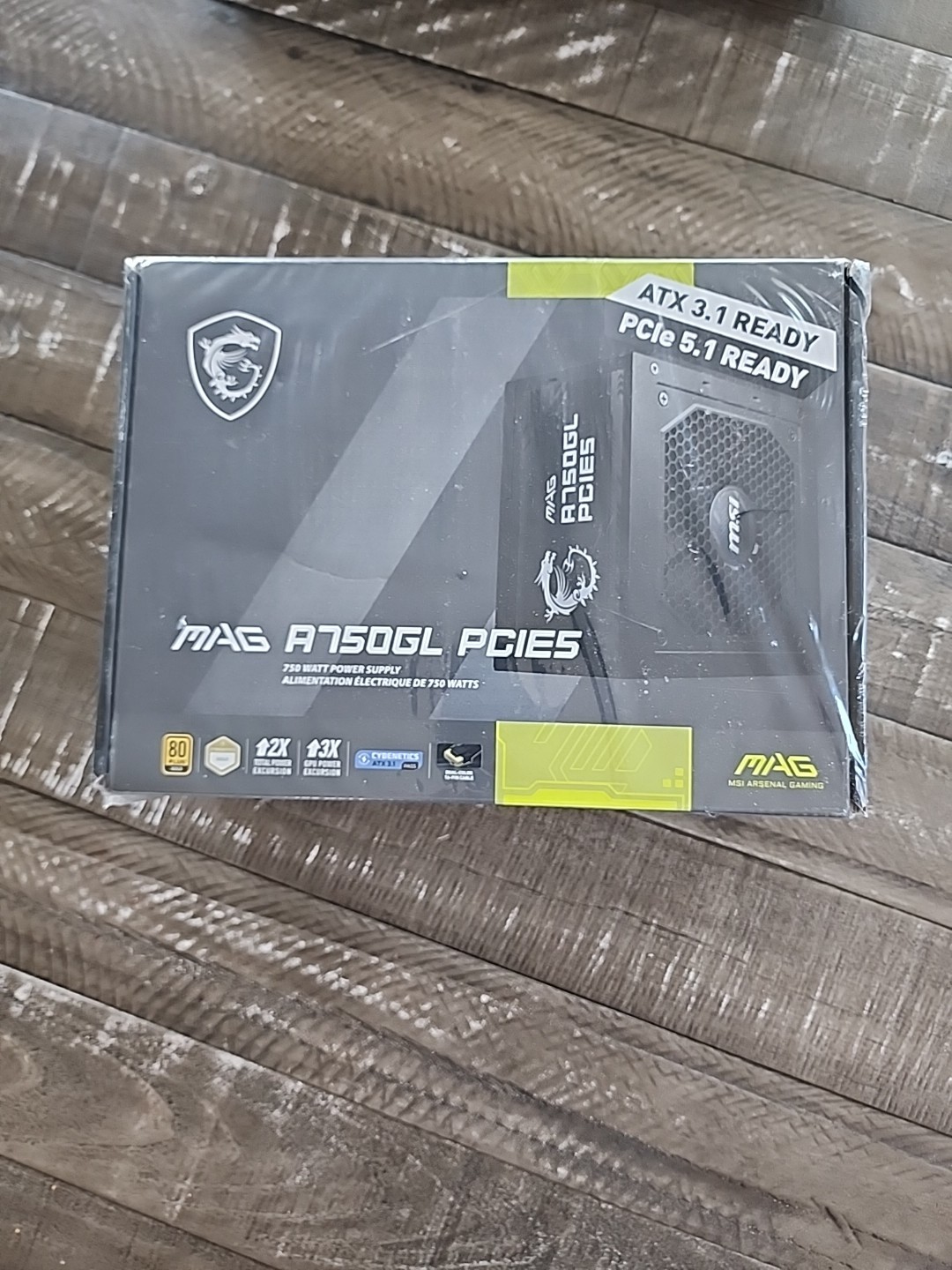 MSI MAG A750GL PCIe5 750W 80+ Gold ATX 3.1 Ready Gaming Power Supply New