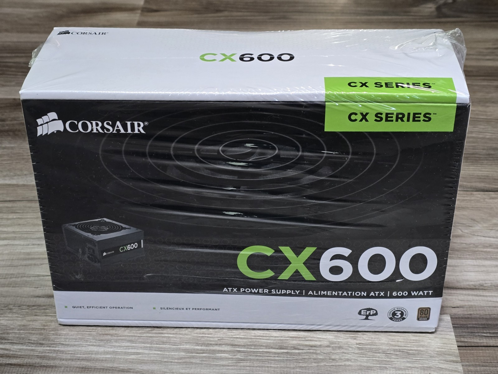 New Sealed Corsair CX Series: CX600 600W ATX Power Supply /80 Plus Bronze