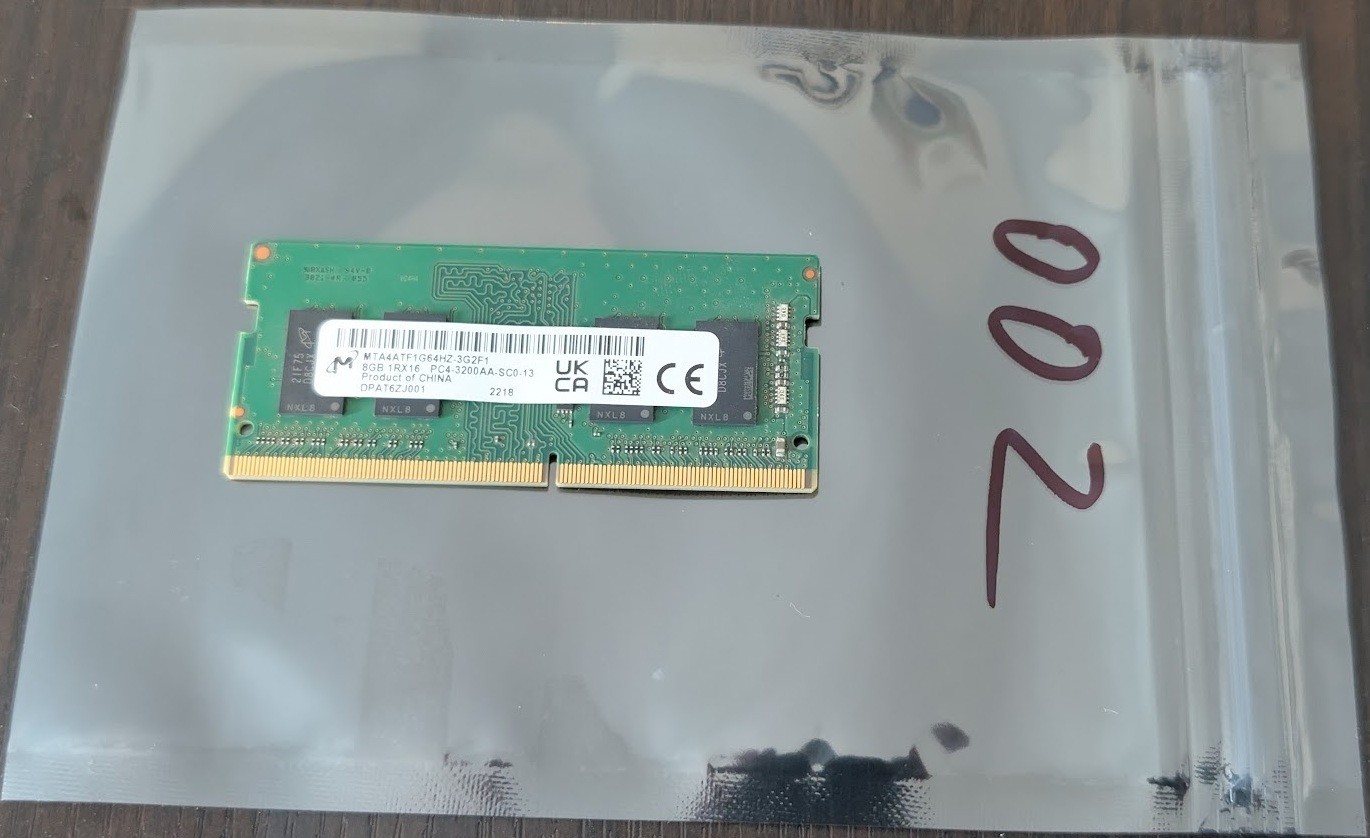 Bulk RAM – 22x DDR4 SODIMMs, 7x 8gb 15x 16gb
