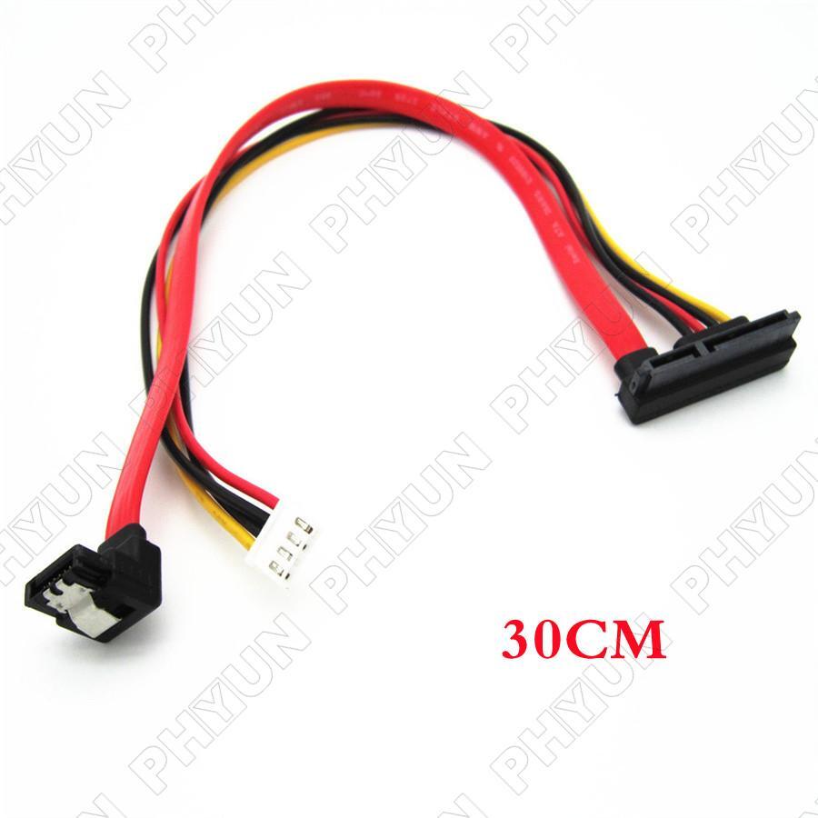 90 Degree 22P SATA 7+15P To SH 2.0 4 Pin Power Right Angled Computer Power Cable