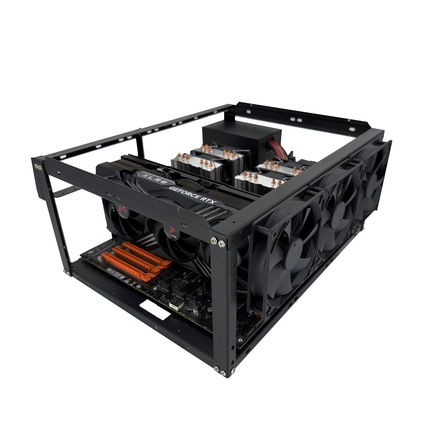 E02 Lot of 1, 5, 7 Stackable Open Air Test Bench DIY PC chassis Fits ATX EATX