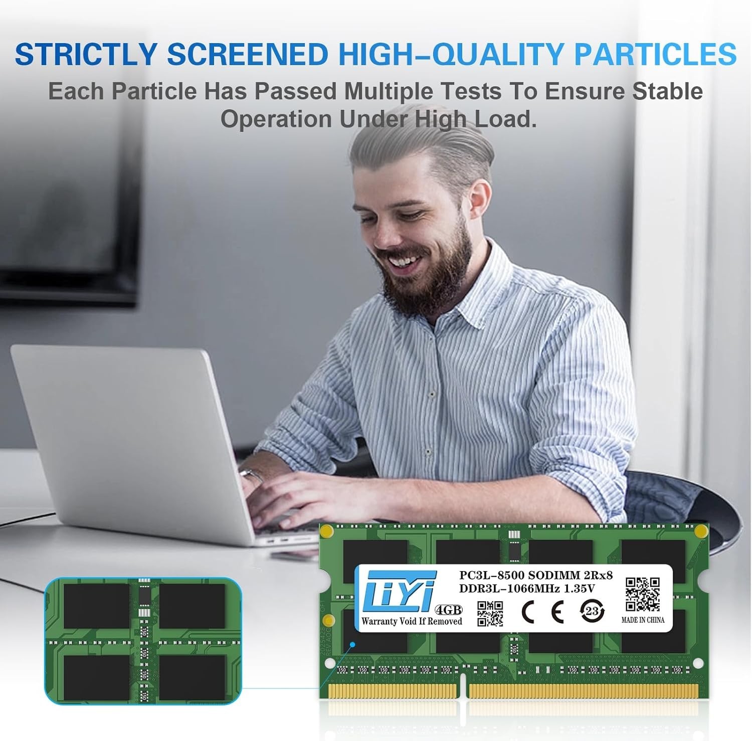 Reliable 4GB RAM SO-DIMM 1066MHz Upgrade – Low Voltage for Optimal Laptop Speed