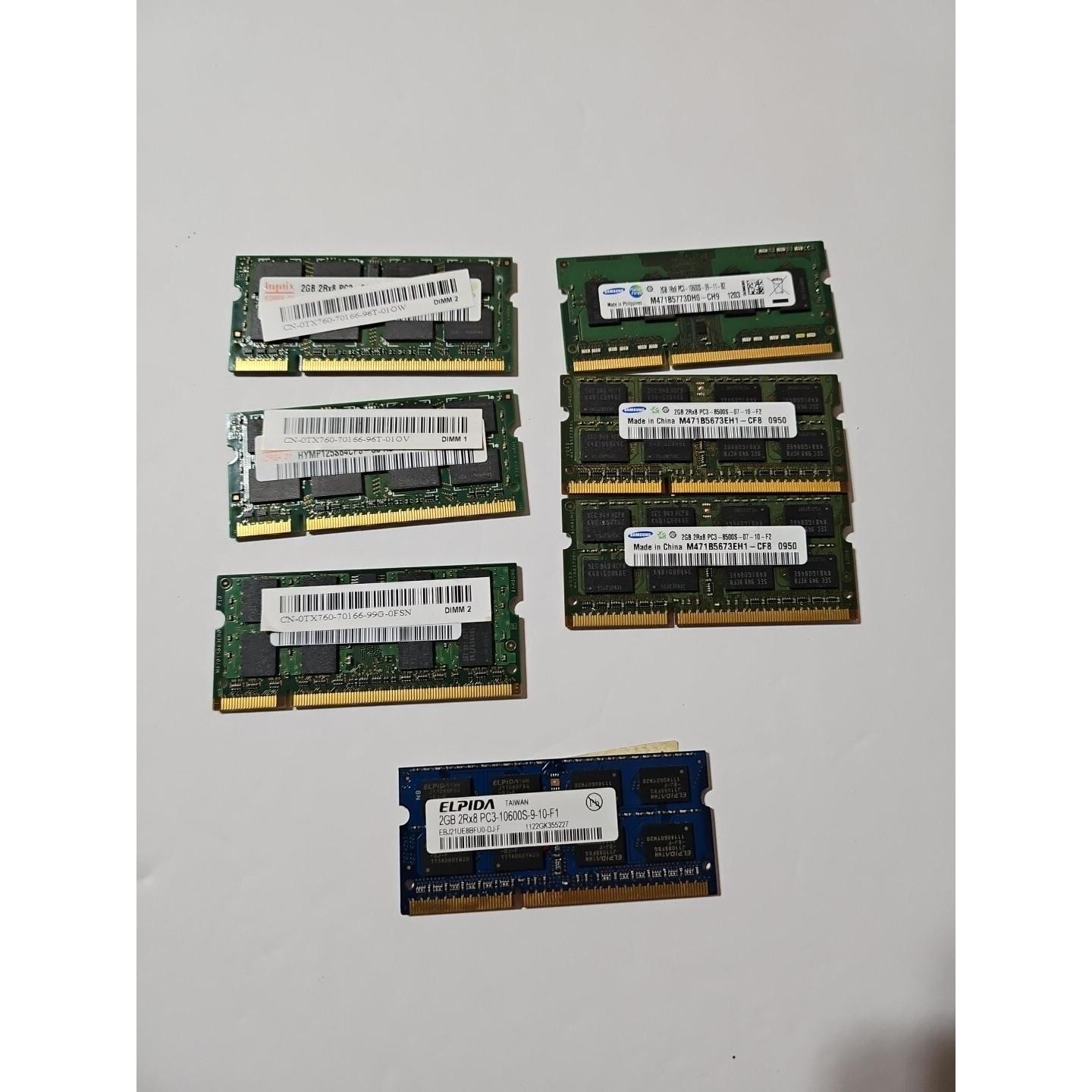 Samsung 2GB DDR3L 1600MHz 204-Pin Laptop RAM PC3L-12800 Lot Of 7