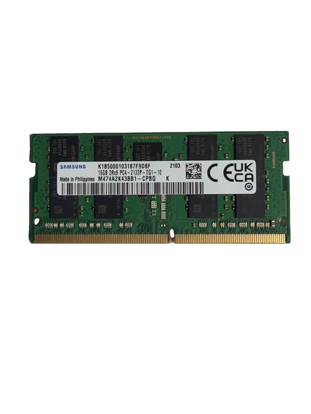 Samsung 16GB (1x16GB) SODIMM DDR4-2133MHz RAM | 2Rx8 PC4-2133P-TG1-10