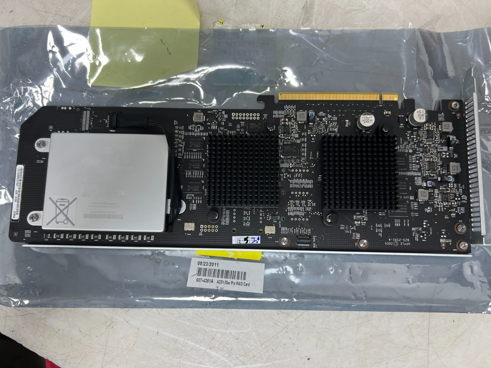 👀APPLE MAC PRO RAID CARD PCIe W/ A1228 RECHARGEABLE BATTERY 639-0108 / 820-2591