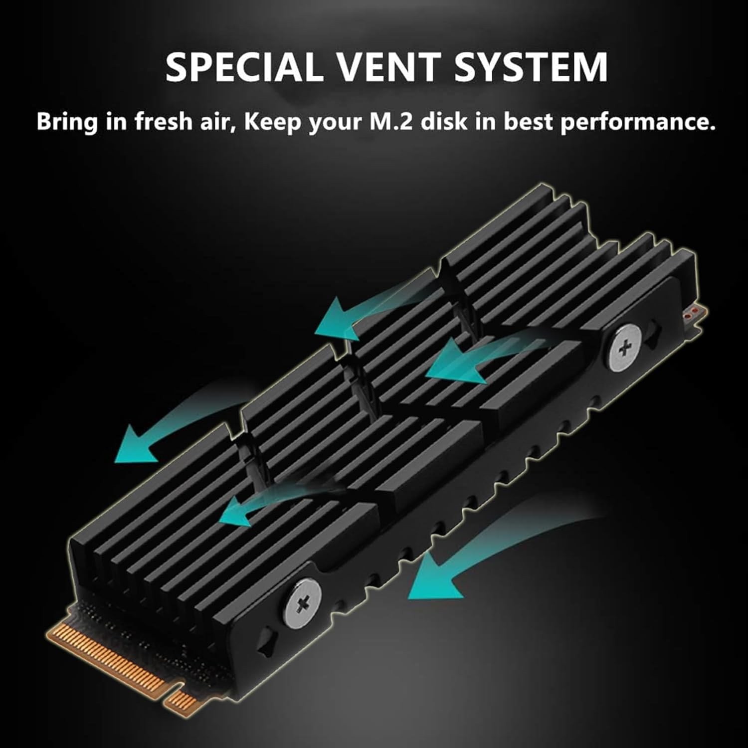M.2 NVMe SSD Heatsink for PS5 & PC, M.2 2280 Cooler
