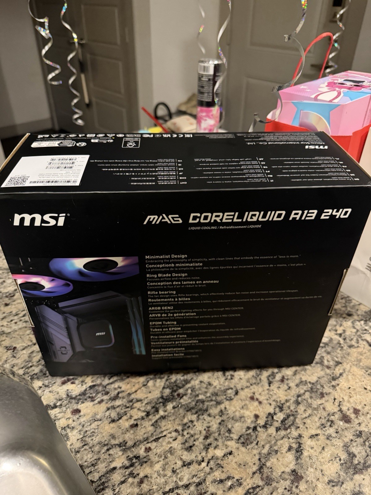 MSI MAG Coreliquid A13 240 Liquid Cooler Rifle Bearing Black 120mm Multicolor