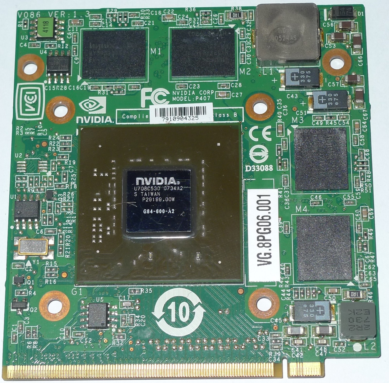 NVIDIA GeForce 8600 M GT Video Card for Acer Aspire 9920 G 9600 M GT