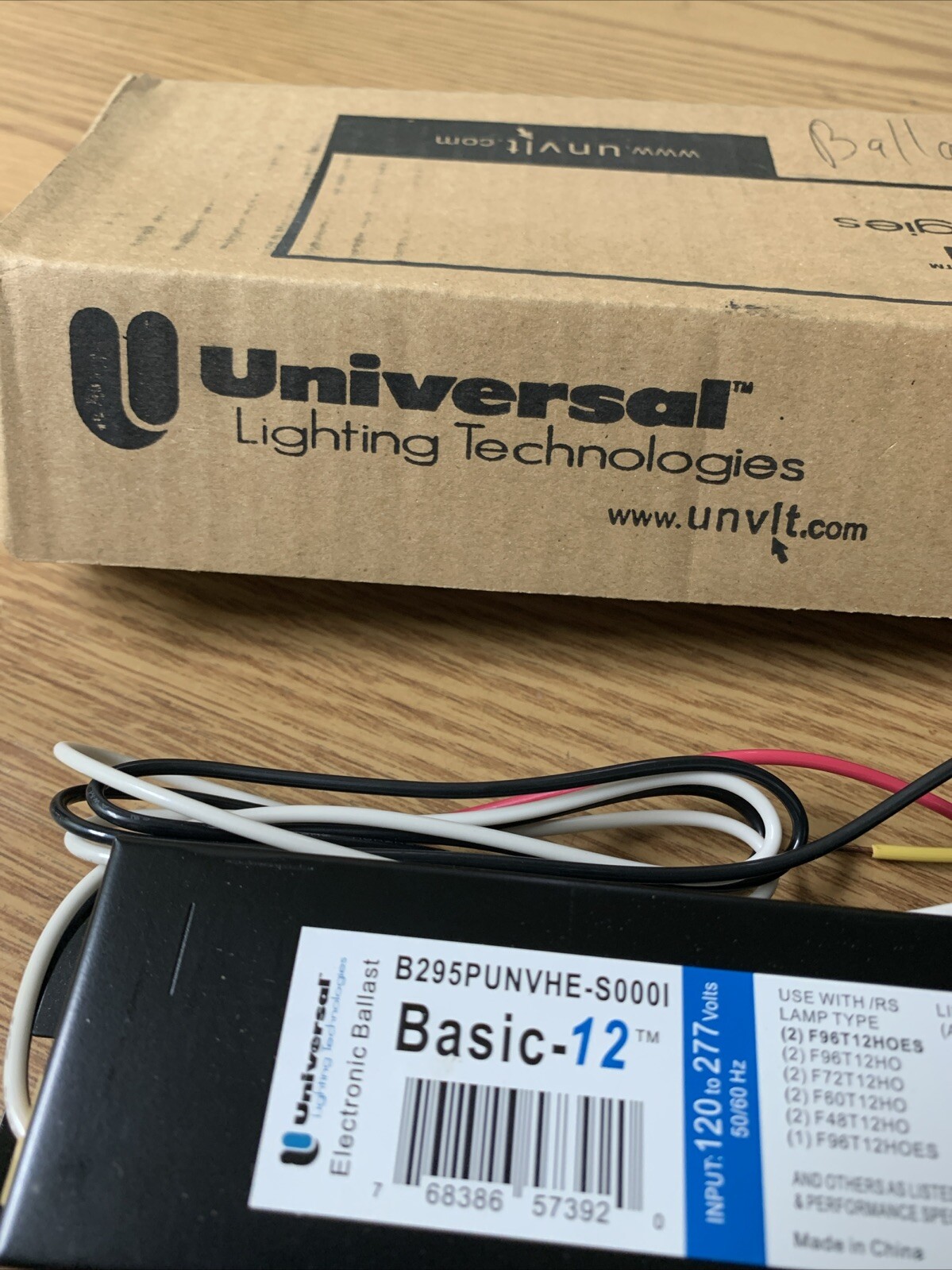 UNIVERSAL B295PUNVHE-S000I BALLAST BASIC-12 30 Days Warranty See Pics