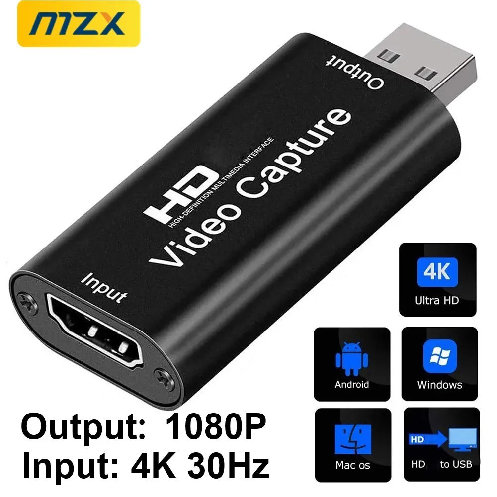 4K Audio Video Capture Card USB 3.0 HDMI Video Capture Device Full HD Recording