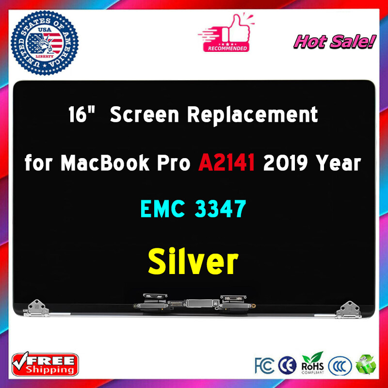 New For Apple Macbook Pro Retina A2141 2019 16″ Silver LCD Full Screen Assembly