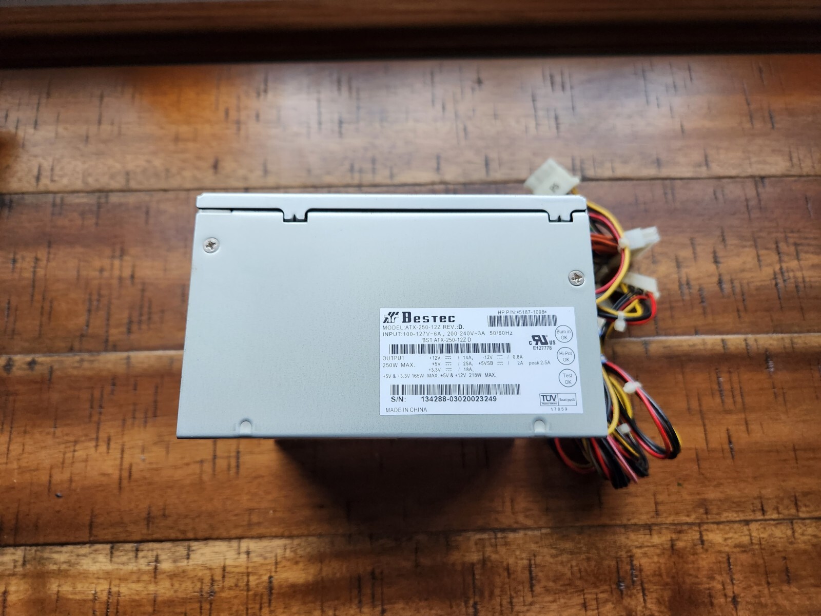 ATX-250-12Z BESTEC – 250 WATT – 20PIN ATX Power Supply