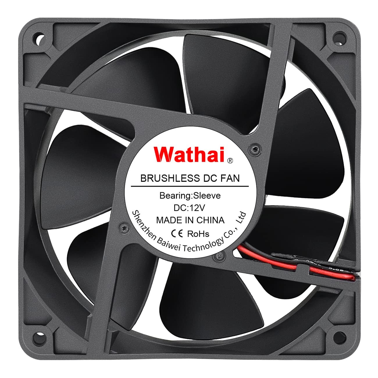 2Pin 120mm x 38mm Brushless Cooling Case Fan 12V 2pin DC High Airflow Cooler Fan