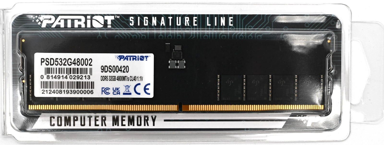 Patriot Signature Line 32GB DDR5 UDIMM 4800 MHz PC5-38400 288-pin PSD532G48002