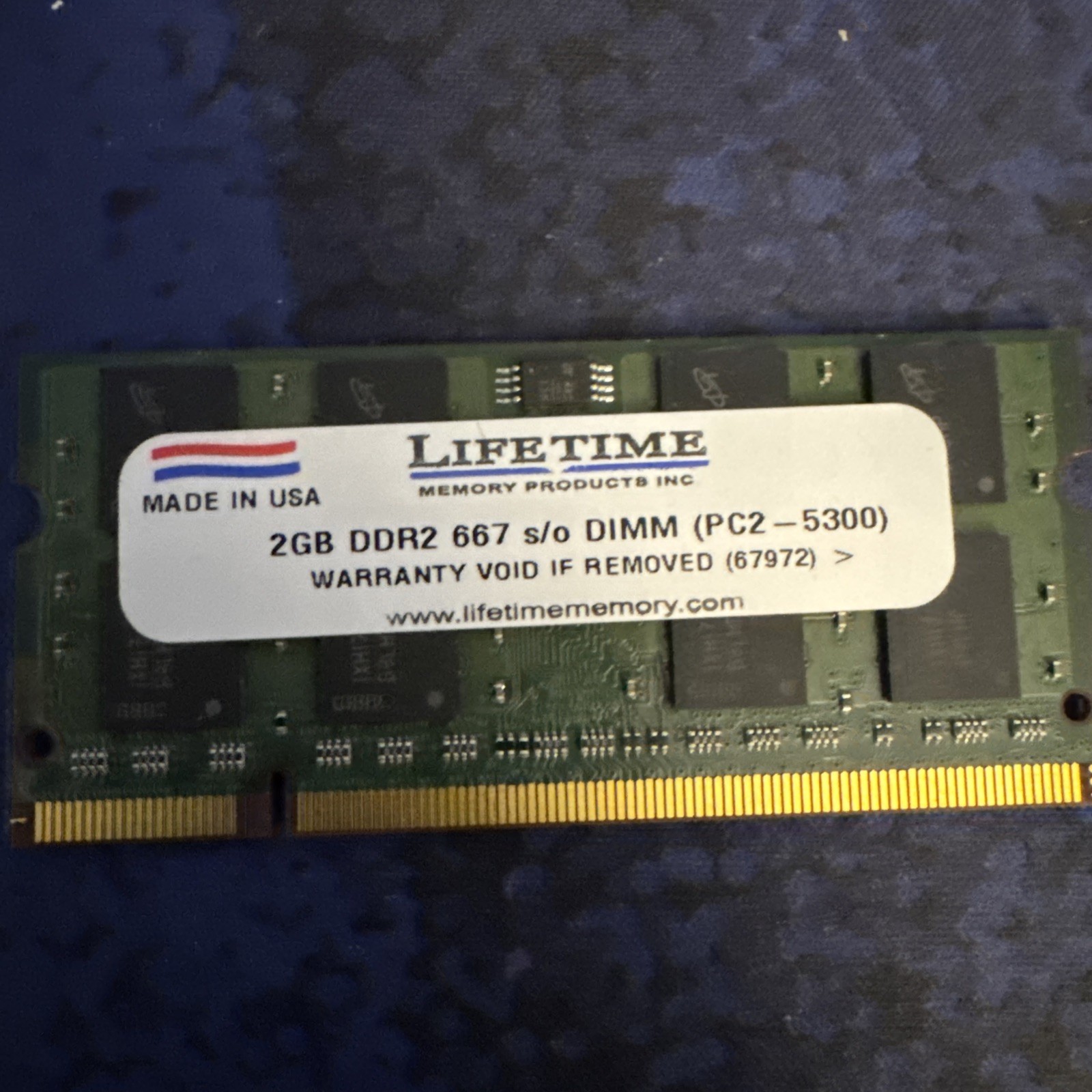 Lifetime 2GB DDR2 667 SODIMM (PC2-5300)