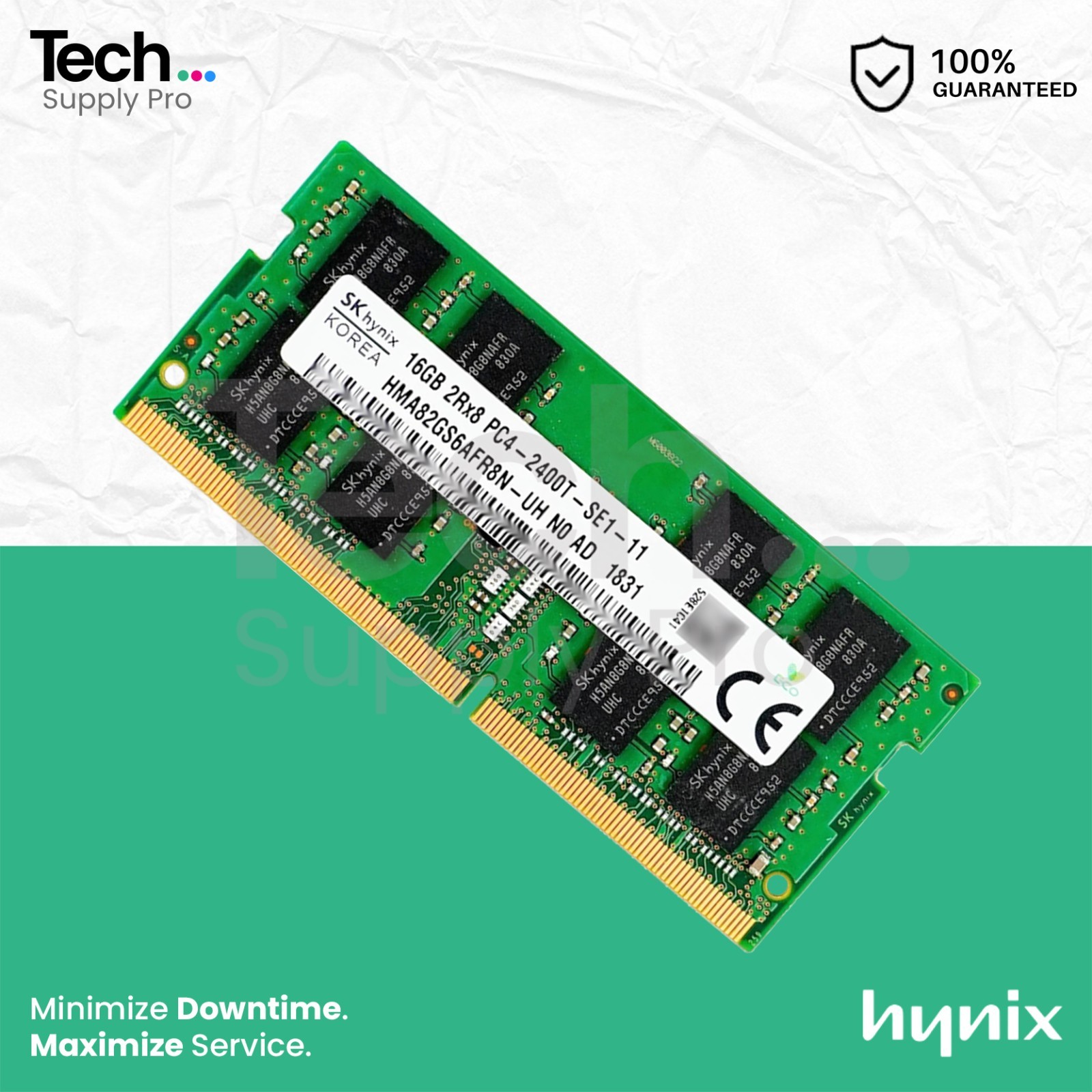 HMA82GS6AFR8N-UH Hynix 16GB PC4-19200 DDR4-2400MHz 2Rx8 1.2V SO-DIMM Memory