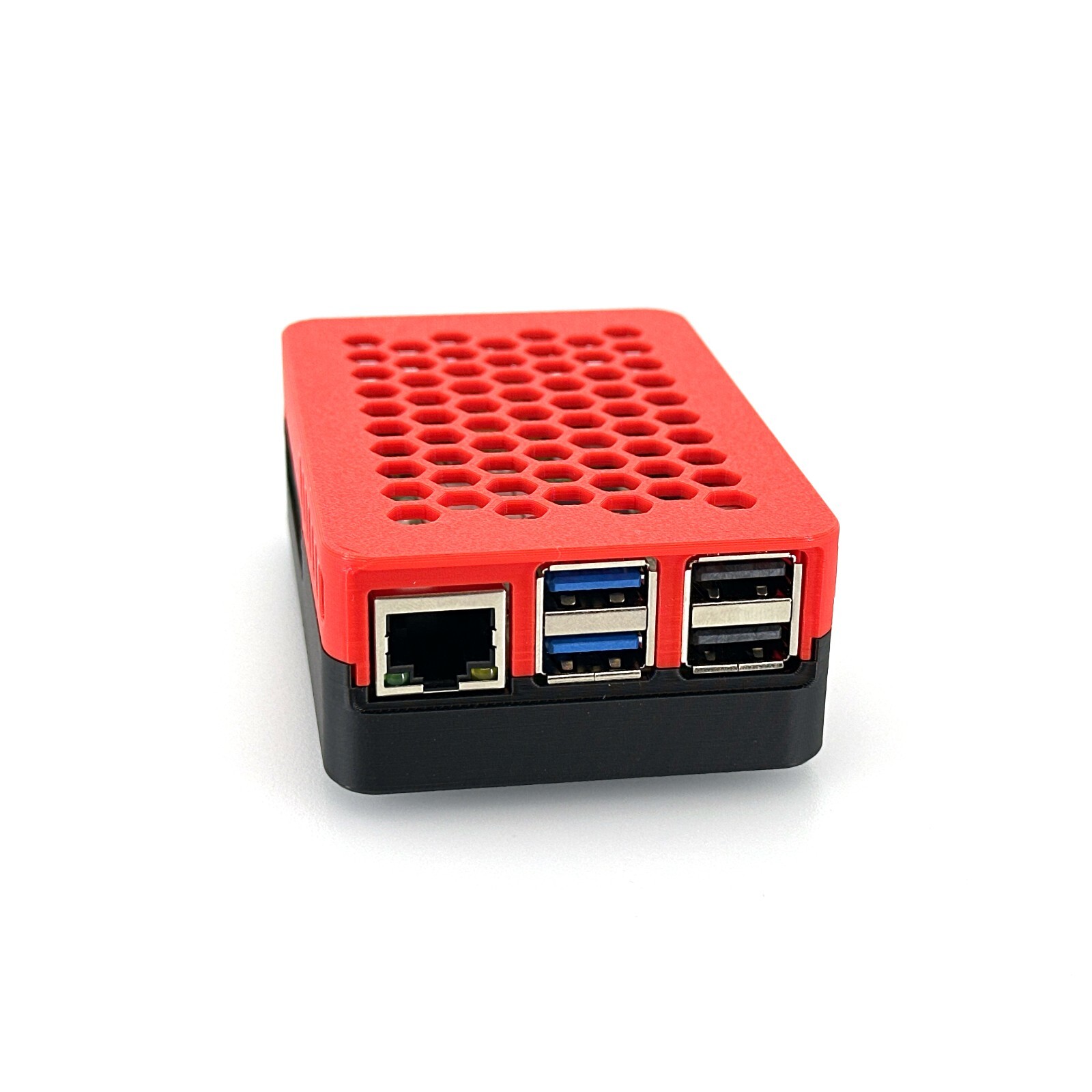Raspberry Pi 5 Case for Pimoroni NVMe Base – Includes 4 Silicone Bumper Pads