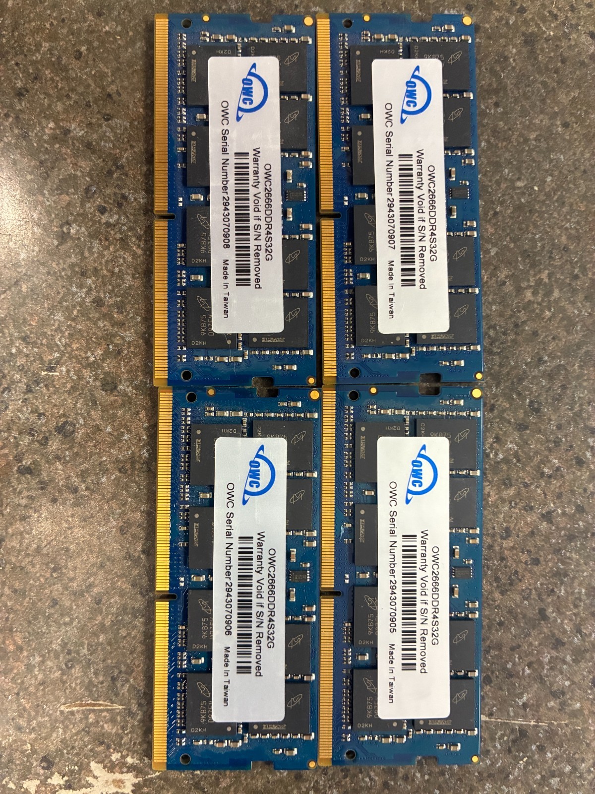 OWC 128GB Kit 4x32GB DDR4 2666MHz PC4-21300 260-Pin SO-DIMM RAM