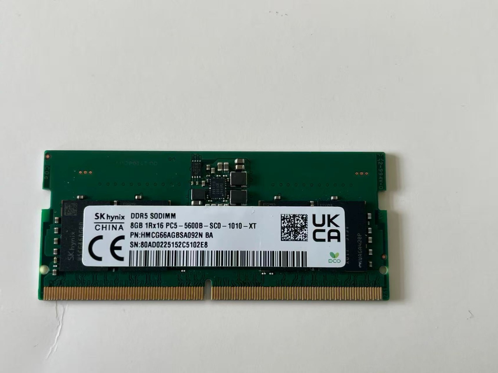 SK hynix 8GB DDR5 5600MHz PC5-44800 1Rx16 Single Rank 1.1V Non-ECC OME PACKAGE