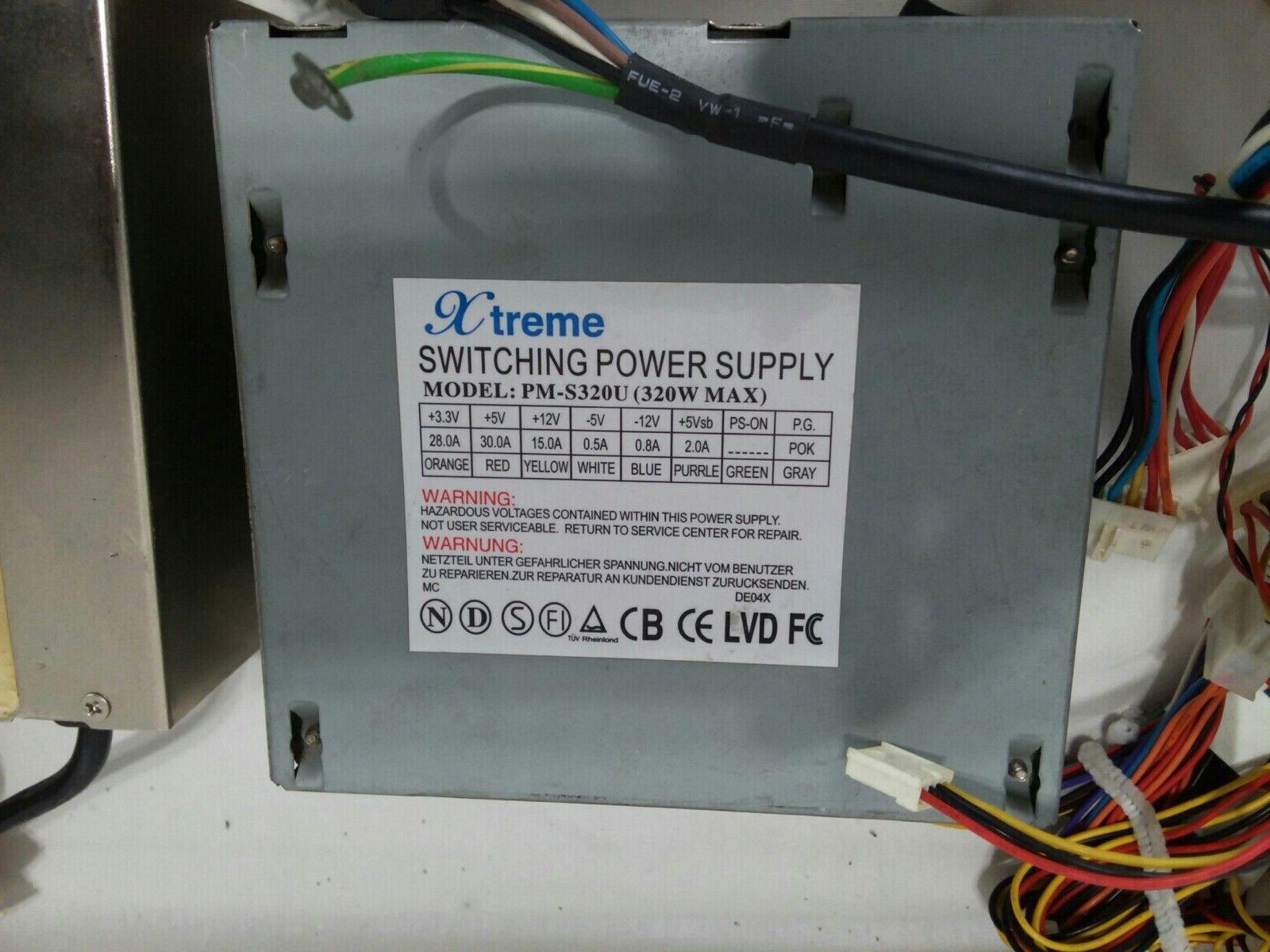 LOT OF 8 – Different Assorted Computer Power Supply Units w/ Wiring – untested