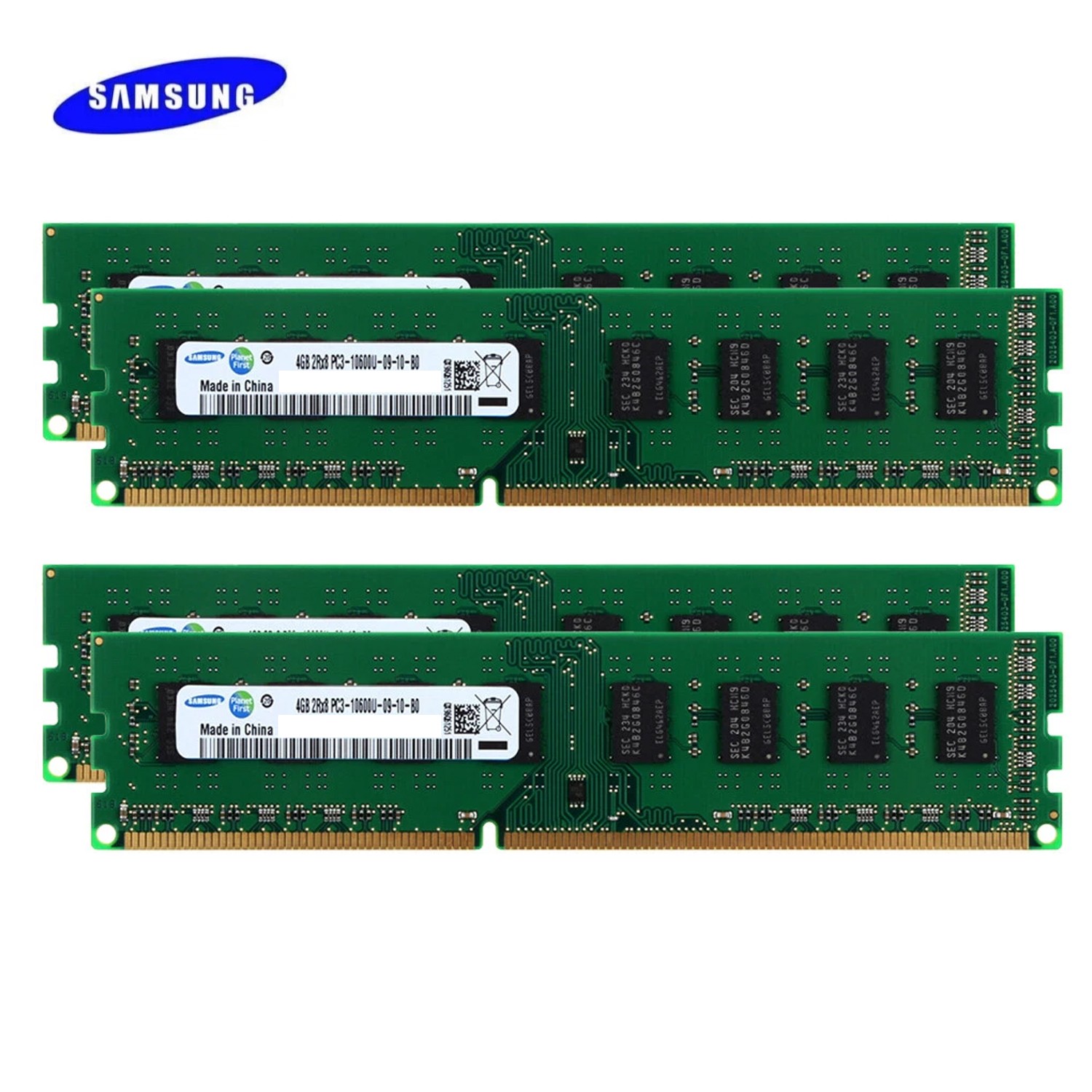 Samsung 16GB KIT 4x4GB DDR3 RAM 1333MHz PC3-10600 CL9 1.5V DIMM Desktop Memory