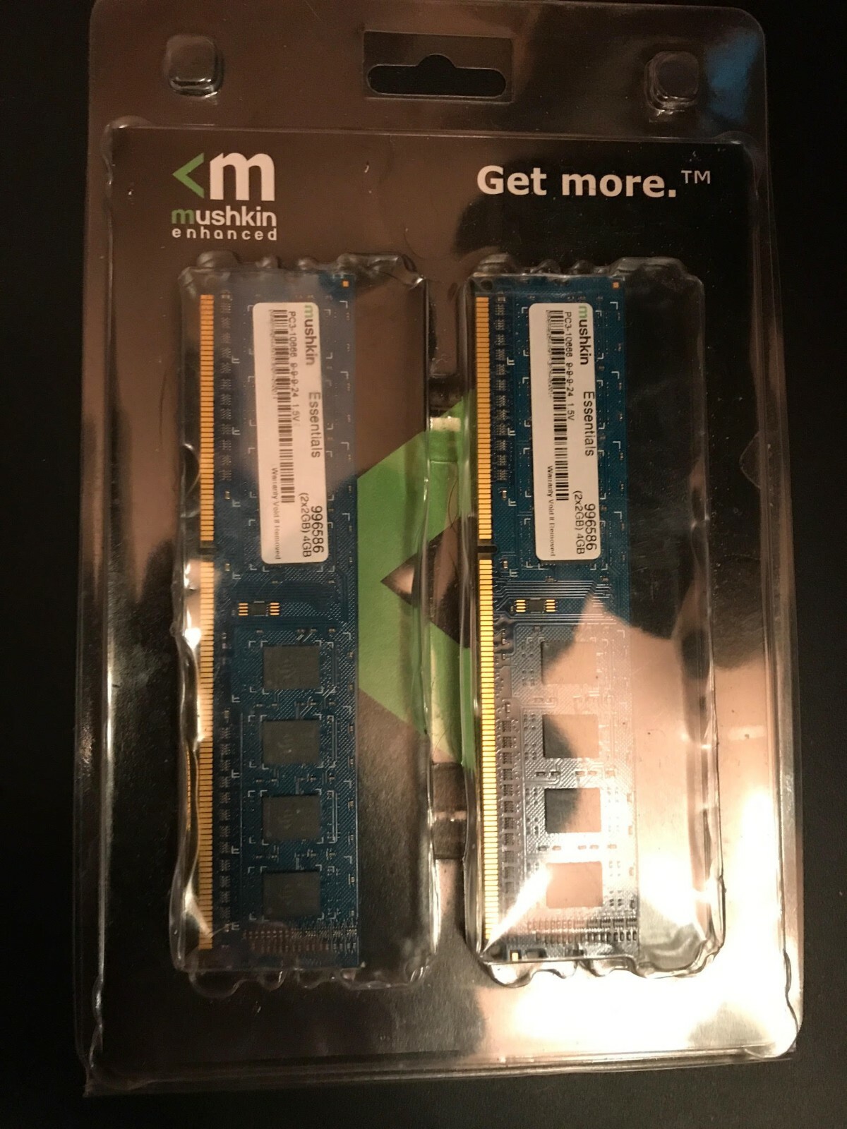 Mushkin 4GB Kit(2X2GB) mushkin essentials 996586