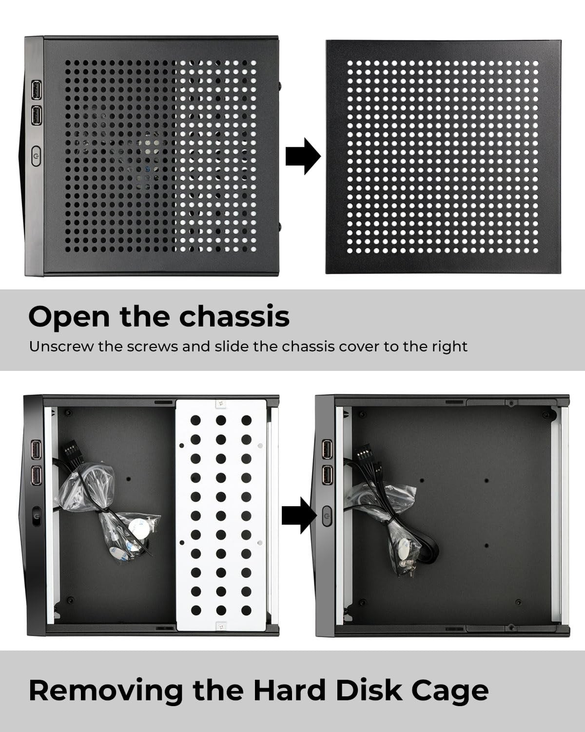 Mini ITX Case SFF Small Form Factor 0.6mm SECC Mini Tower Computer Chassis