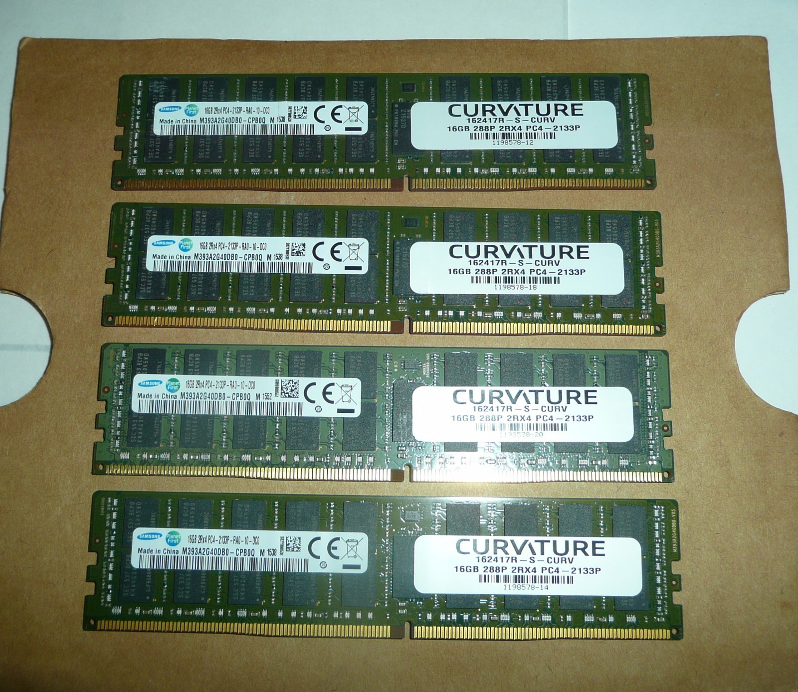 Samsung 64GB (4x 16GB) PC4-2133P DDR4 ECC Server Memory M393A2G40DB0-CPB0Q