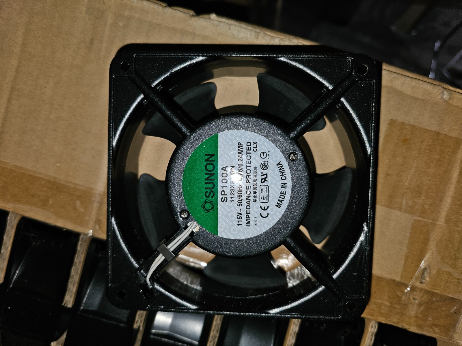 Sunon SP100A – 1123XST.GN AC Cooling Fan – 115V ~50/60HZ – 0.24amp – Case of 40