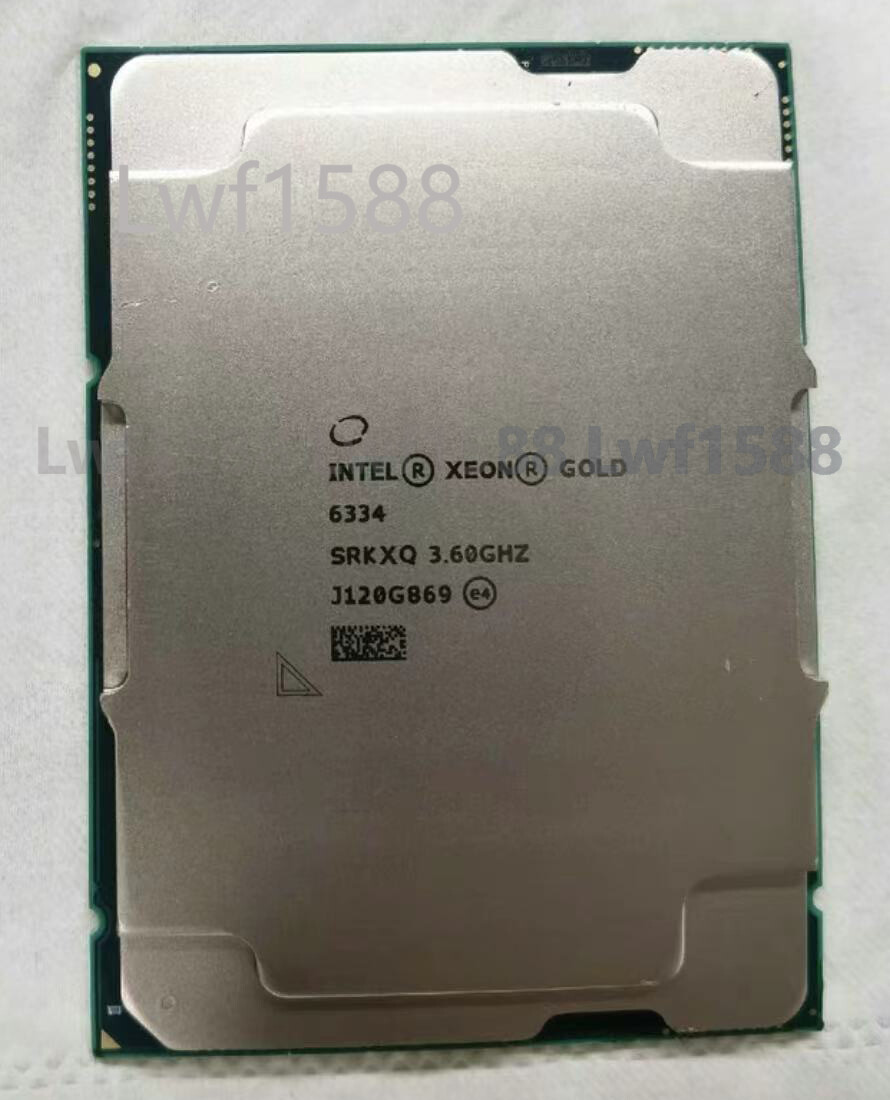 Intel Xeon Gold 6334 18MB Cache LGA 4189 8-core SRKXQ 3.60GHz 165W CPU processor