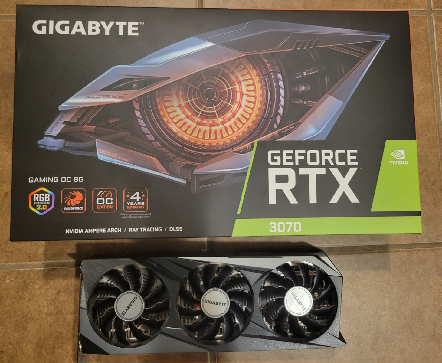 GIGABYTE GeForce RTX 3070 GAMING OC 8G GDDR6 Graphics Card w/ Original Box