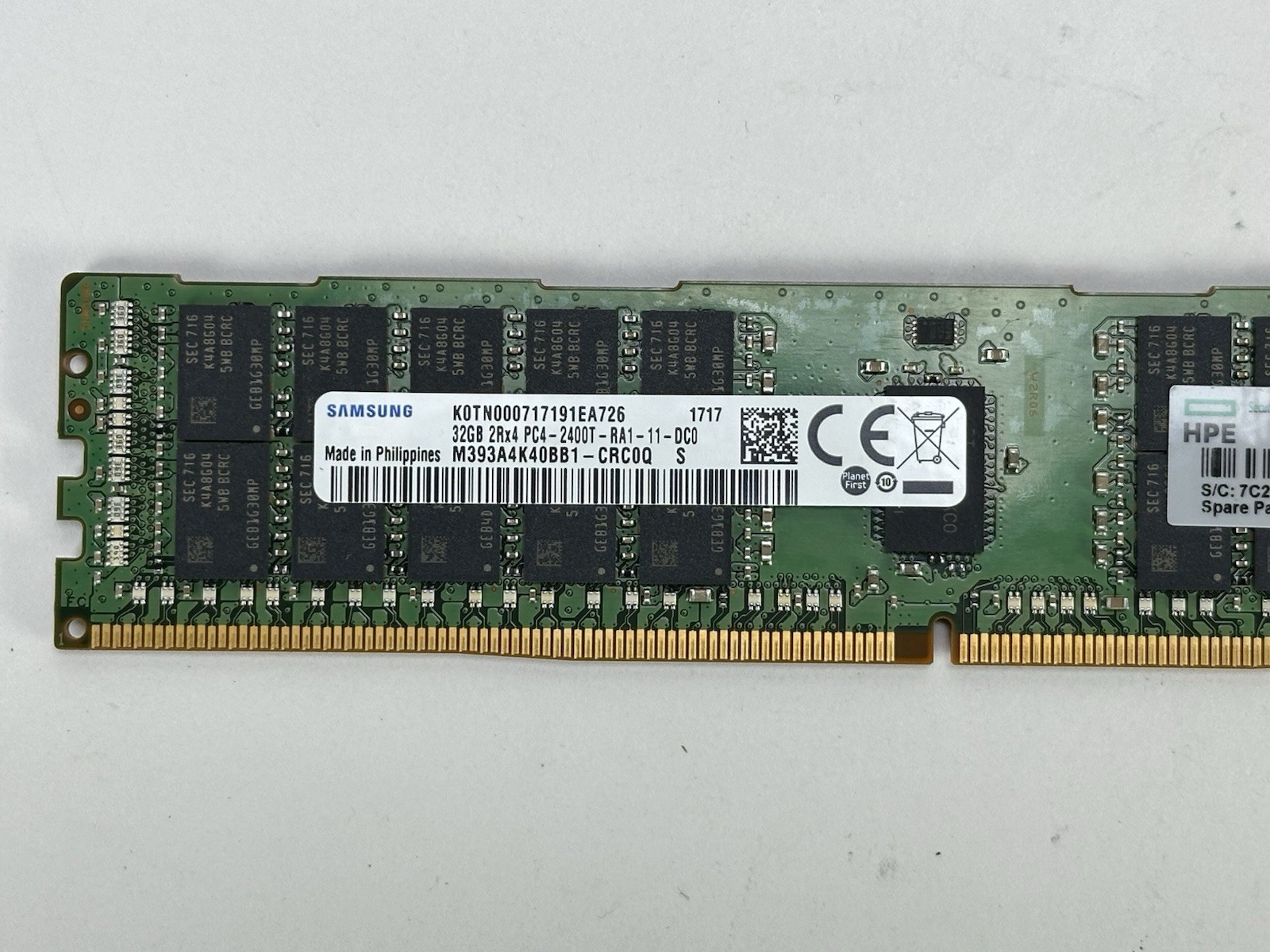 HPE Cray XC30 XC40 LC 1x 32GB 2Rx4 PC4-2400T-R ECC Reg RDIMM DDR4 P30448-001