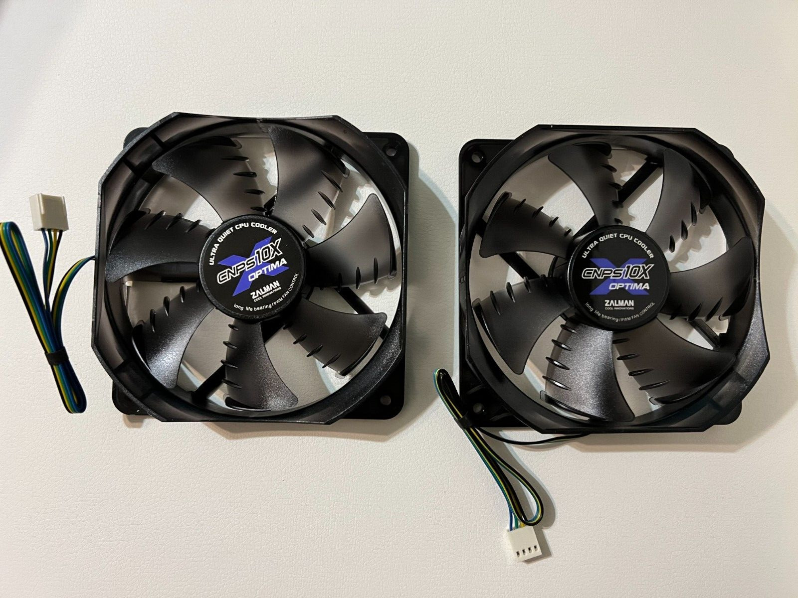 2X Zalman Optima 120mm Fan case Long life Bearing 4 Pin 12V 0.30A , ORIGINAL