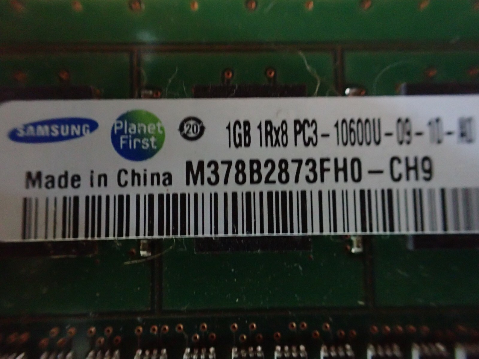 Lot of FOUR(4) – 1GB Samsung M378B2873FH0-CH9 PC3-10600U 1Rx8 pc3 Non-ECC Memory