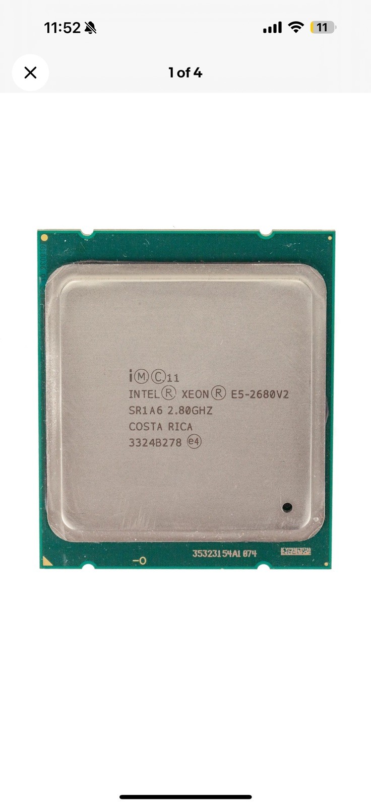 Intel Xeon E5-2680 V2 2.8GHz 10-Core 25MB 8GT/s SR1A6 LGA2011 B Grade Server CPU