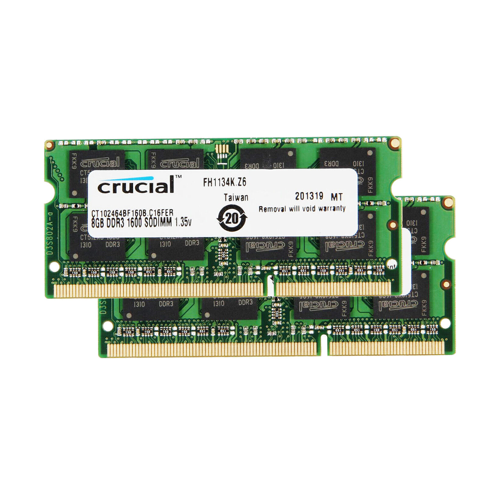 Crucial 16GB (2x8GB)Kit DDR3L 1600MHz PC3-12800 204-Pin Laptop Sodimm Memory RAM