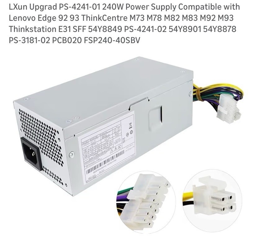 New PS-4241-02 240W Power Supply Fits Lenovo Edge 92 93 PCB020 FSP240-40SBV