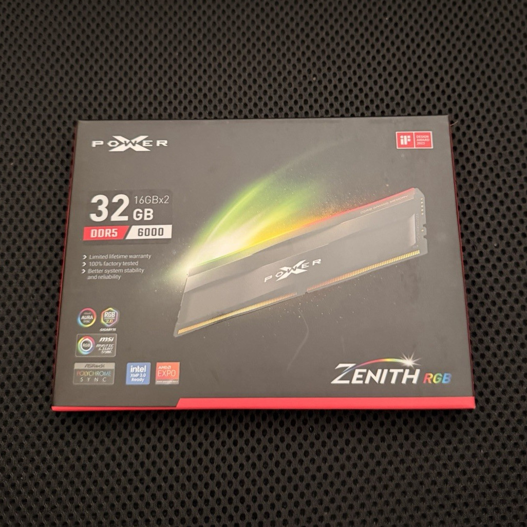 Silicon Power Zenith RGB 32GB CL30 (2x16GB) DDR5-6000 DIMM RAM XMP/EXPO