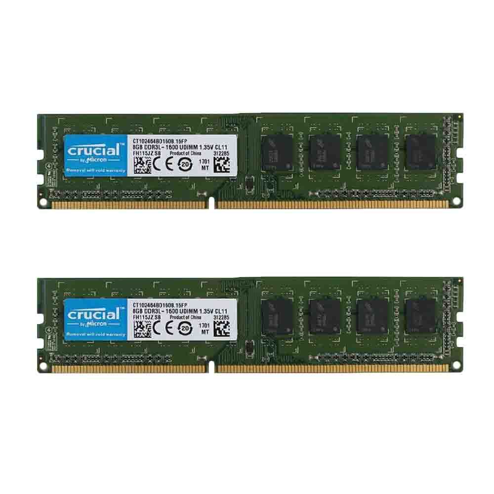 32GB 16GB 8GB DDR3L 1600MHz PC3L-12800 1.35V DIMM Desktop Memory For Crucial LOT