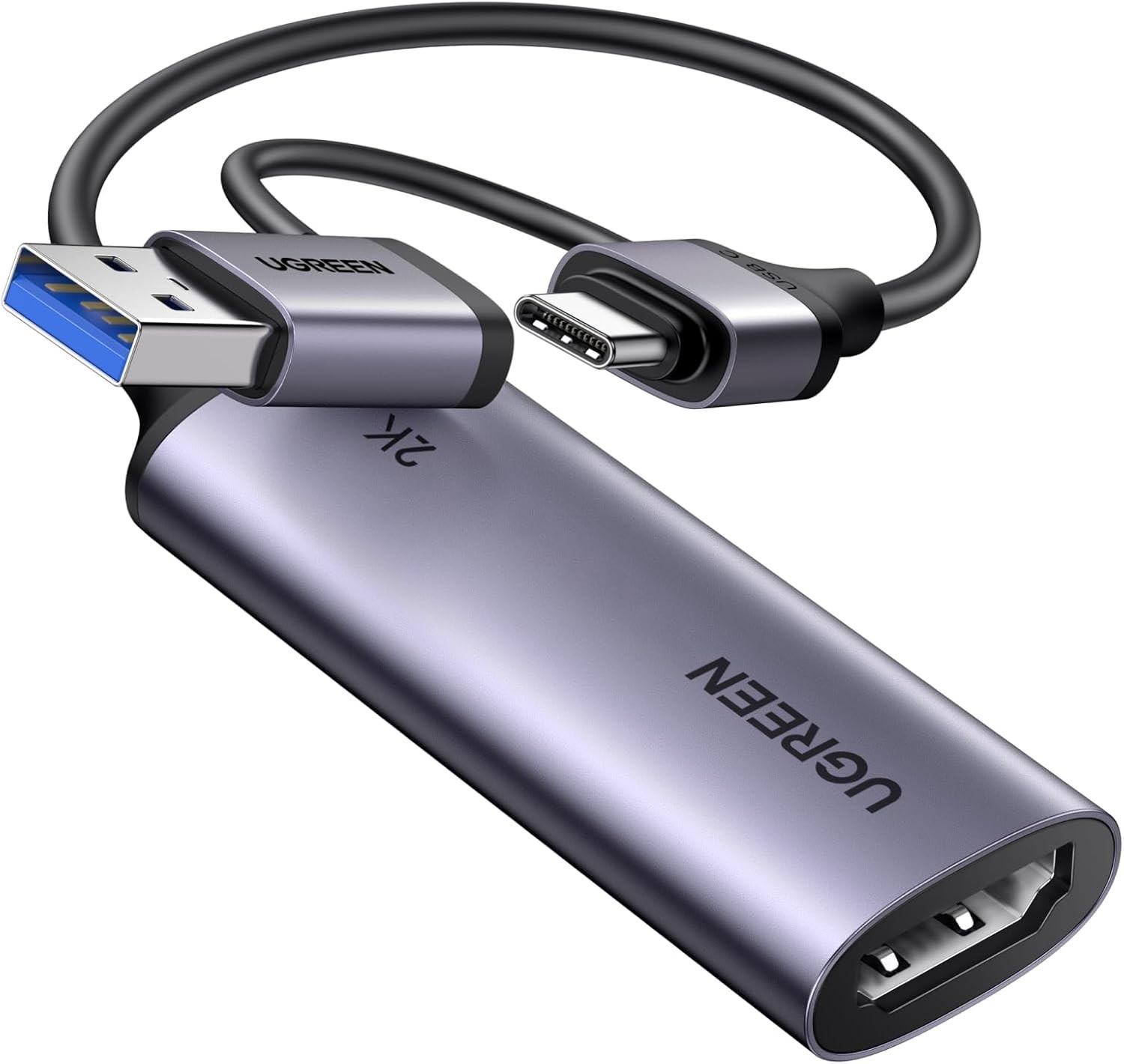 High-Speed 2K Capture Card with USB A & C – Compatible with All Major Devices