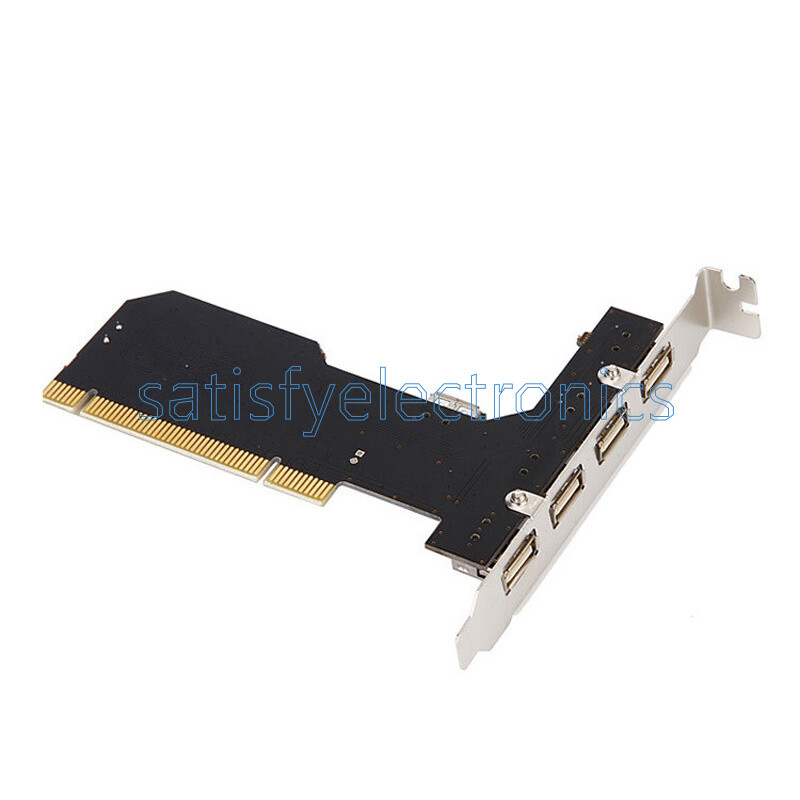 High Speed 480Mbps 5 Port USB 2.0 PCI Hub Card Controller Adaptor Module New