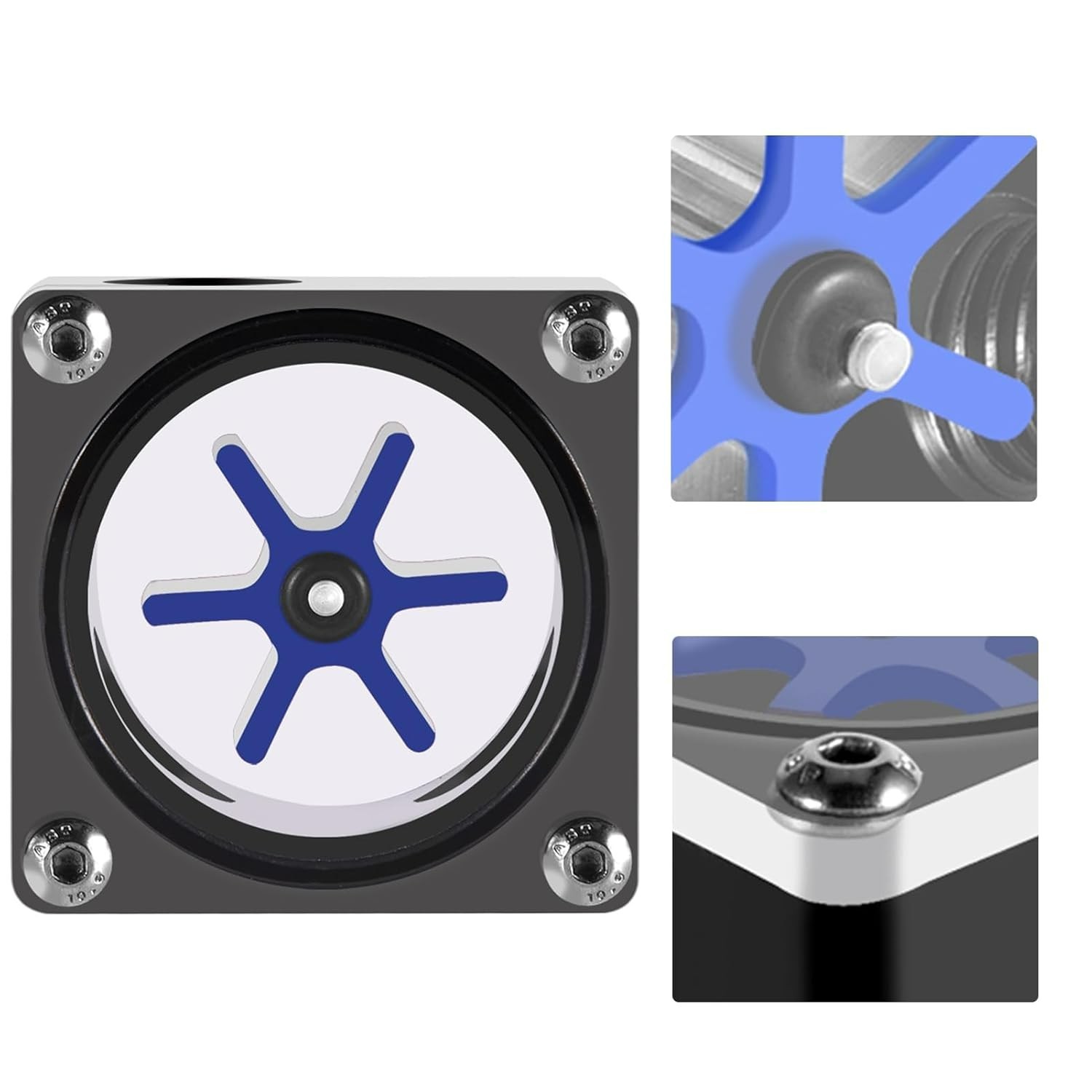 Flow Meter Indicator for PC Water Cooling System, G1/4 Threaded 6 Impeller 3 …