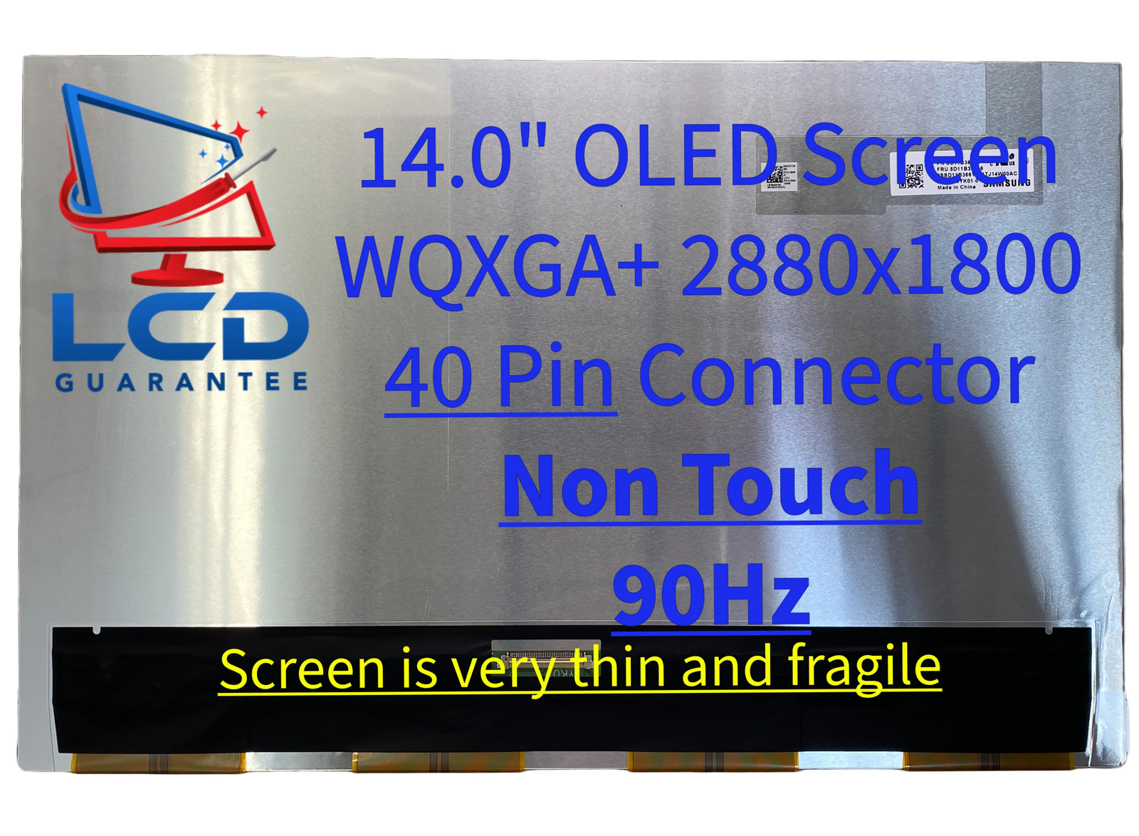 Samsung ATNA40YK05 14″ 2.8K 2880×1800 90Hz Non Touch Laptop OLED Screen