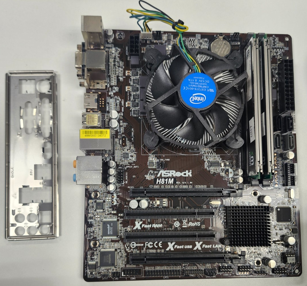 ASRock H81M Motherboard W/Intel i5-4460 – 8GB RAM – I/O Plate