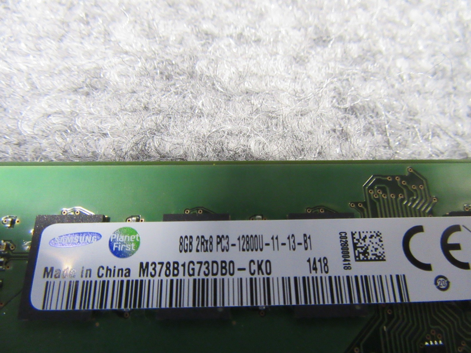 Samsung (1 Stick) 8GB 2Rx8 PC3-12800U DDR3 1600 Memory RAM M378B1G73DB0-CK0
