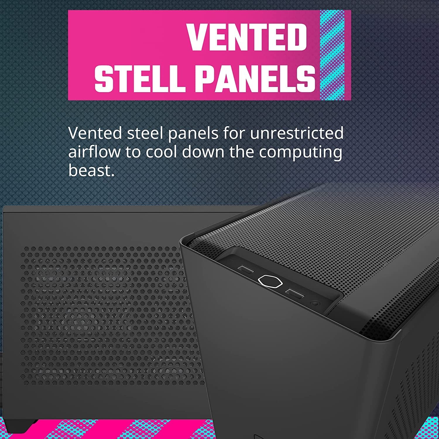 Cooler Master NR200 Mini-ITX PC Case, 330mm Horizontal Triple-Slot Mount GPU